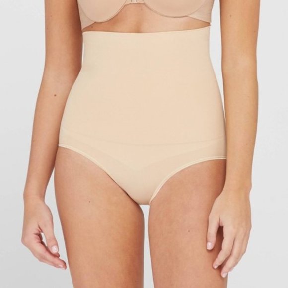 Assets by Spanx Remarkable Results Shaping High-Waist Panty Brief Beige Med NWT - Picture 1 of 6